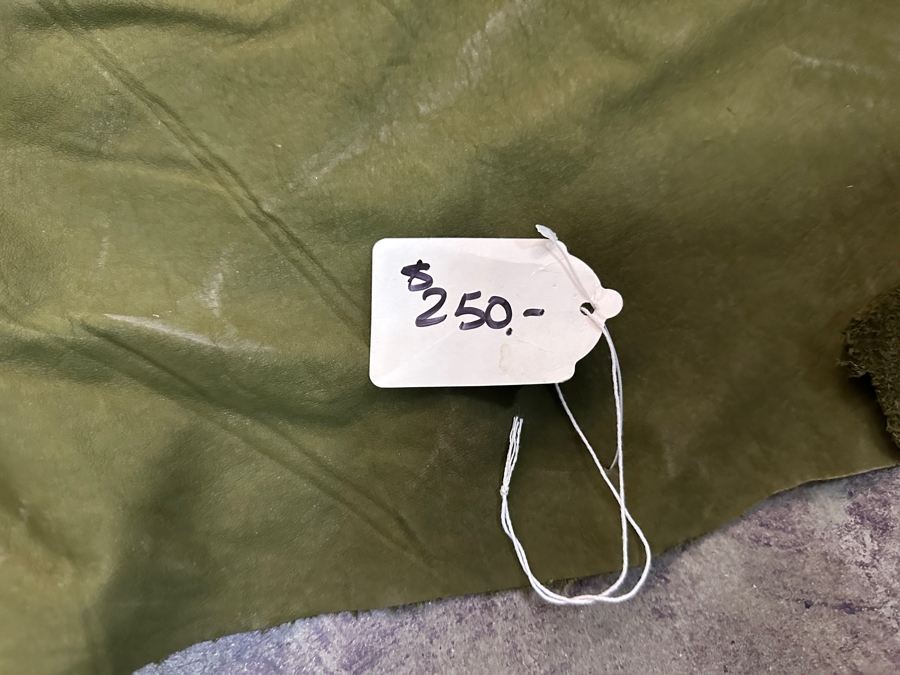 Just Added - Green Tone Leather Hide 69 X 79 Retails $250 [Photo 2]