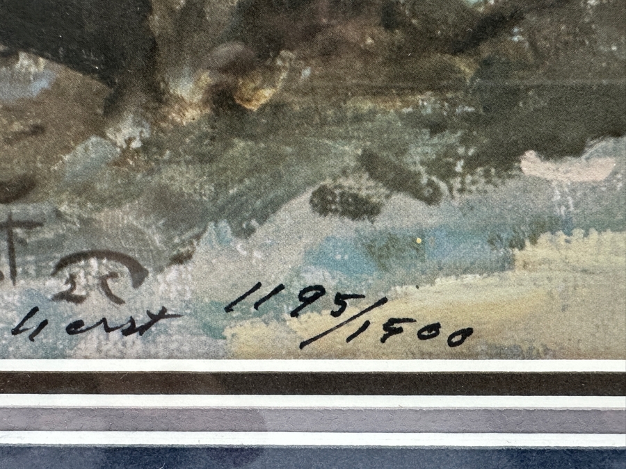 Olaf Wieghorst (1899-1988, American) Hand Signed Limited Edition Print Titled 'The Navajo' With C.O.A. Hand Signed Lower Left And Numbered 1195 Of 1500 20' X 22' Framed 29.5 X 31.5 [Photo 7]