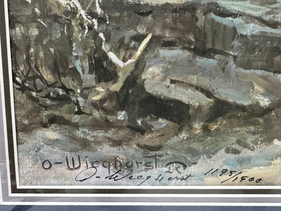 Olaf Wieghorst (1899-1988, American) Hand Signed Limited Edition Print Titled 'The Navajo' With C.O.A. Hand Signed Lower Left And Numbered 1195 Of 1500 20' X 22' Framed 29.5 X 31.5 [Photo 5]