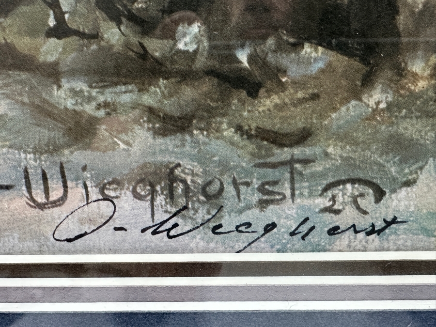 Olaf Wieghorst (1899-1988, American) Hand Signed Limited Edition Print Titled 'The Navajo' With C.O.A. Hand Signed Lower Left And Numbered 1195 Of 1500 20' X 22' Framed 29.5 X 31.5 [Photo 6]