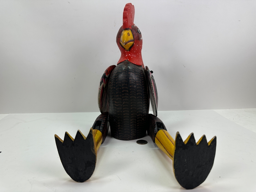 Hand Painted Wooden Rooster 21L [Photo 5]