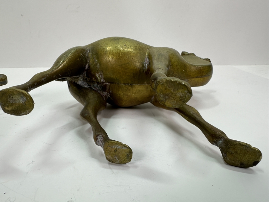 Vintage Brass Camel 6.5H And Elephant Figurines  [Photo 5]