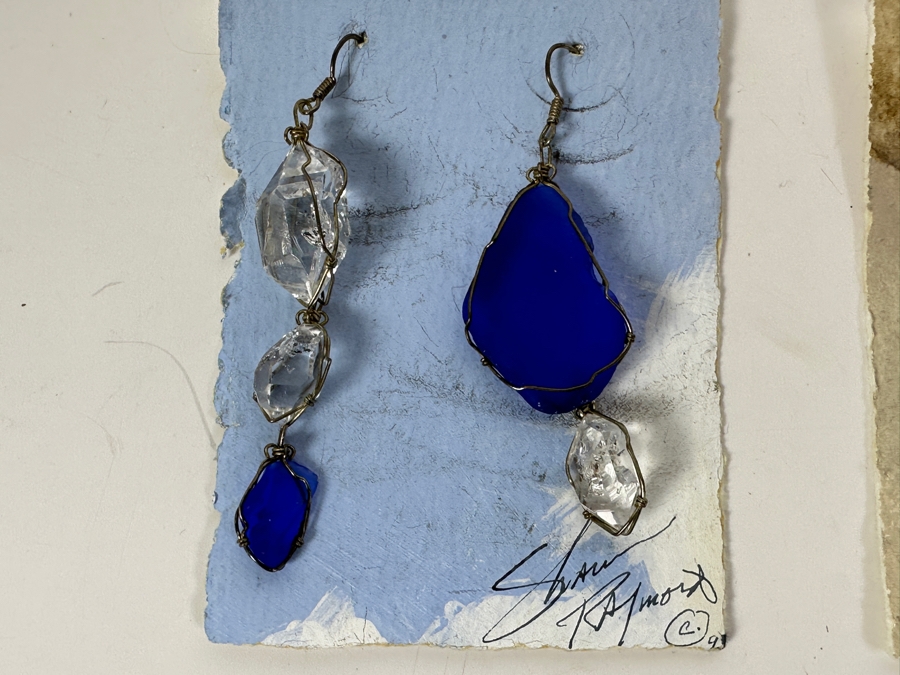 Four New Signed Designer Earrings With Various Stones [Photo 4]