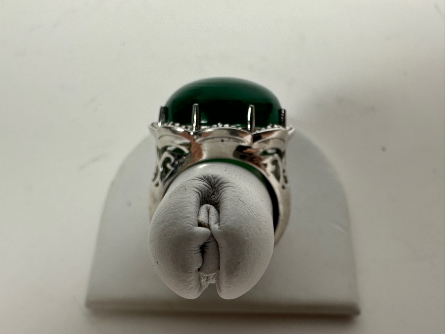 Sterling Silver Pendant With Sterling Silver 24' Chain Necklace And Matching Sterling Silver Ring Size 7.5 40.3g [Photo 13]