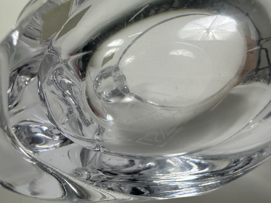 Vannes Le Chatel France Crystal Bunny Candy Dish 8.5H [Photo 7]