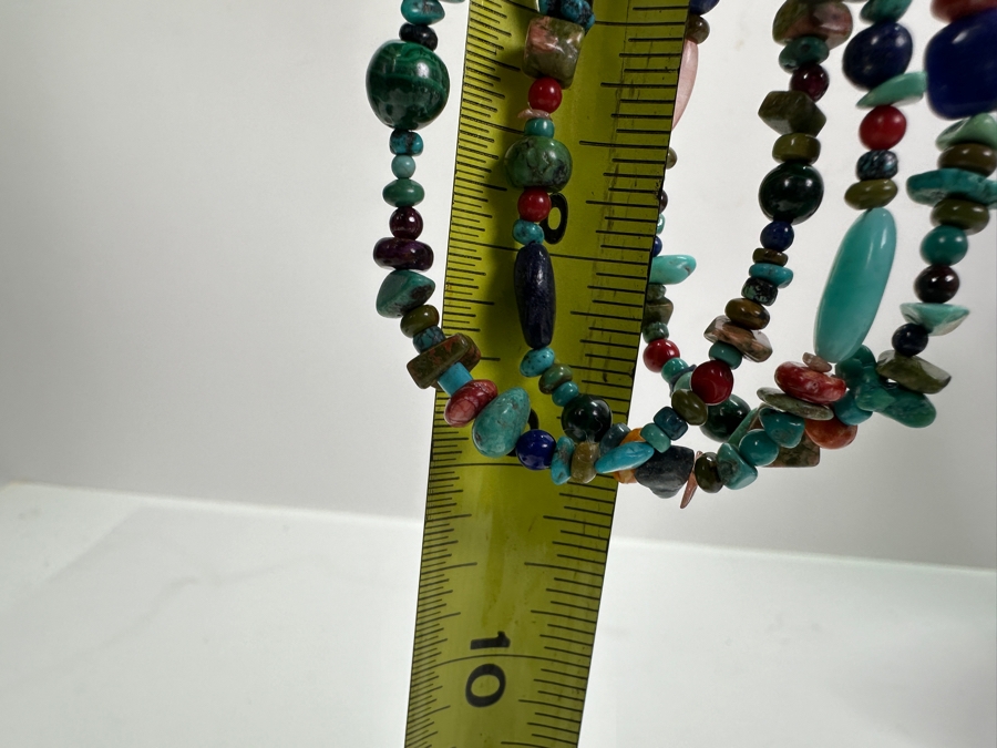 Multistrand Turquoise And Various Stones 18' Necklace [Photo 6]