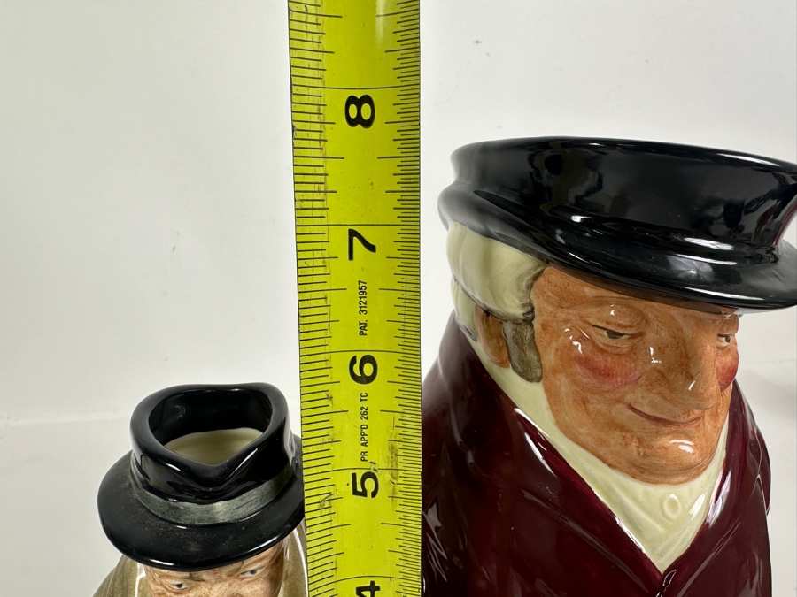 Pair Of Signed Royal Doulton Winston Churchill Toby Jugs Signed By Michael Doulton 6H And Royal Doulton The Huntsman Toby Jug 8H [Photo 11]