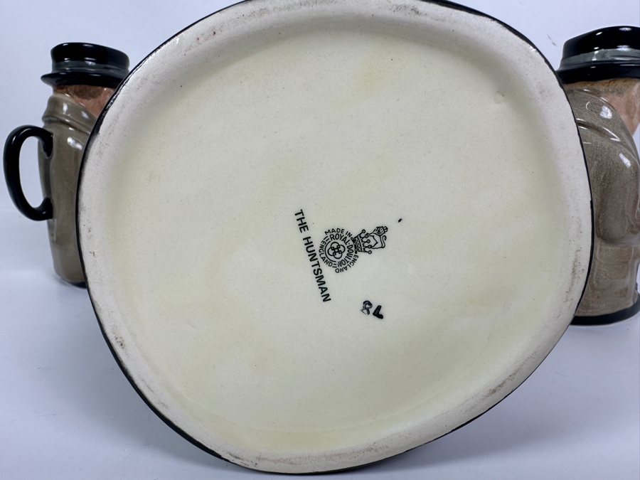 Pair Of Signed Royal Doulton Winston Churchill Toby Jugs Signed By Michael Doulton 6H And Royal Doulton The Huntsman Toby Jug 8H [Photo 7]