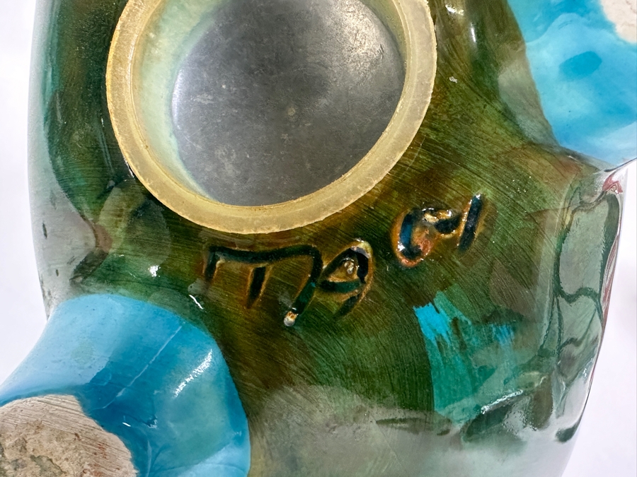 Signed Italian Ceramic Alarm Clock Piggy Bank 9H [Photo 6]