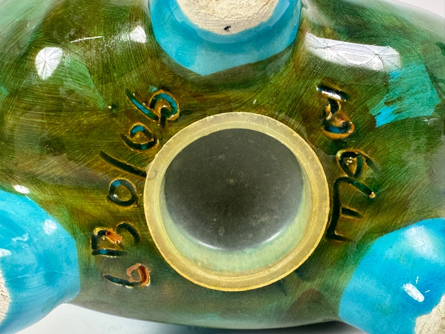 Signed Italian Ceramic Alarm Clock Piggy Bank 9H [Photo 4]