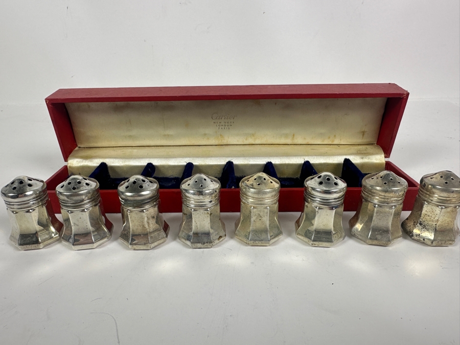Cartier Sterling Silver Salt & Pepper Shakers In Their Original Box 63g [Photo 5]