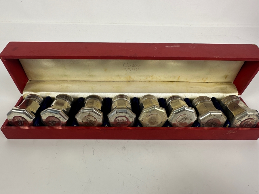 Cartier Sterling Silver Salt & Pepper Shakers In Their Original Box 63g [Photo 2]