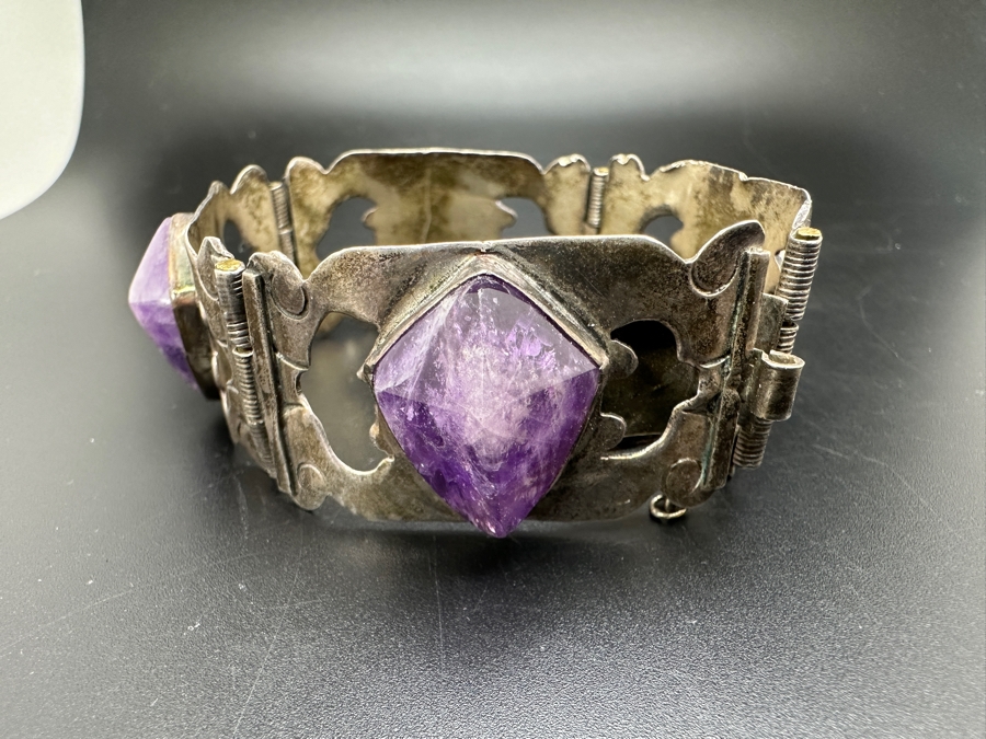 Vintage Mexican Sterling Silver Bracelet 52.6g [Photo 4]