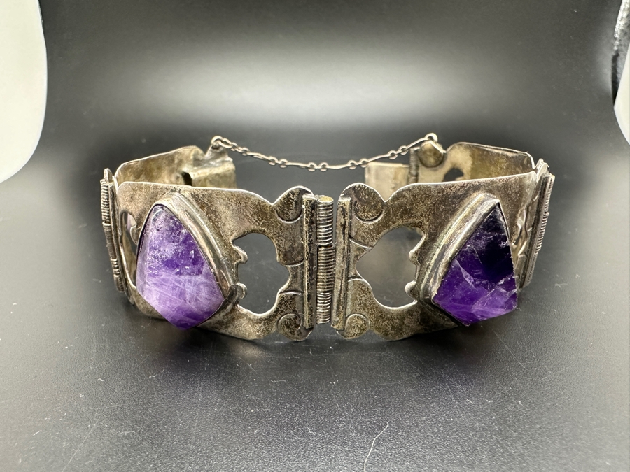 Vintage Mexican Sterling Silver Bracelet 52.6g [Photo 8]