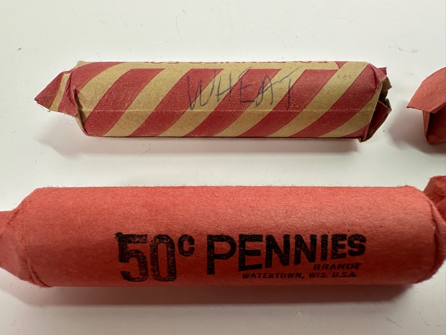 Collection Of Various Rolled Pennies Including Wheat Pennies, 1968s Uncirculated Pennies & Five Antique Liberty Head Nickels [Photo 4]