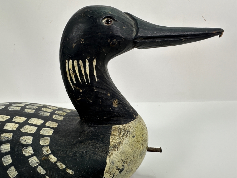 Vintage B.B.D. Back Bay Decoy Virginia Beach Carved And Hand Painted Wooden Duck Decoy 14.5'W x 6'D x 7'H  [Photo 3]
