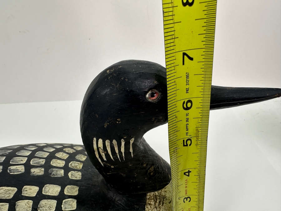 Vintage B.B.D. Back Bay Decoy Virginia Beach Carved And Hand Painted Wooden Duck Decoy 14.5'W x 6'D x 7'H  [Photo 12]