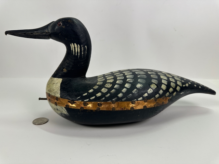 Vintage B.B.D. Back Bay Decoy Virginia Beach Carved And Hand Painted Wooden Duck Decoy 14.5'W x 6'D x 7'H  [Photo 5]