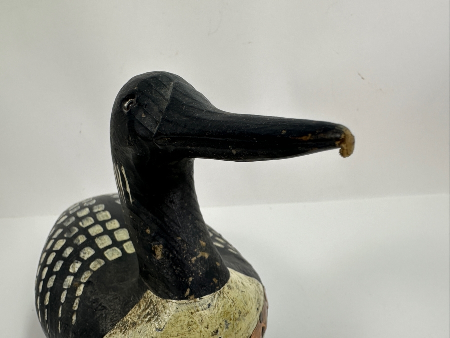 Vintage B.B.D. Back Bay Decoy Virginia Beach Carved And Hand Painted Wooden Duck Decoy 14.5'W x 6'D x 7'H  [Photo 4]
