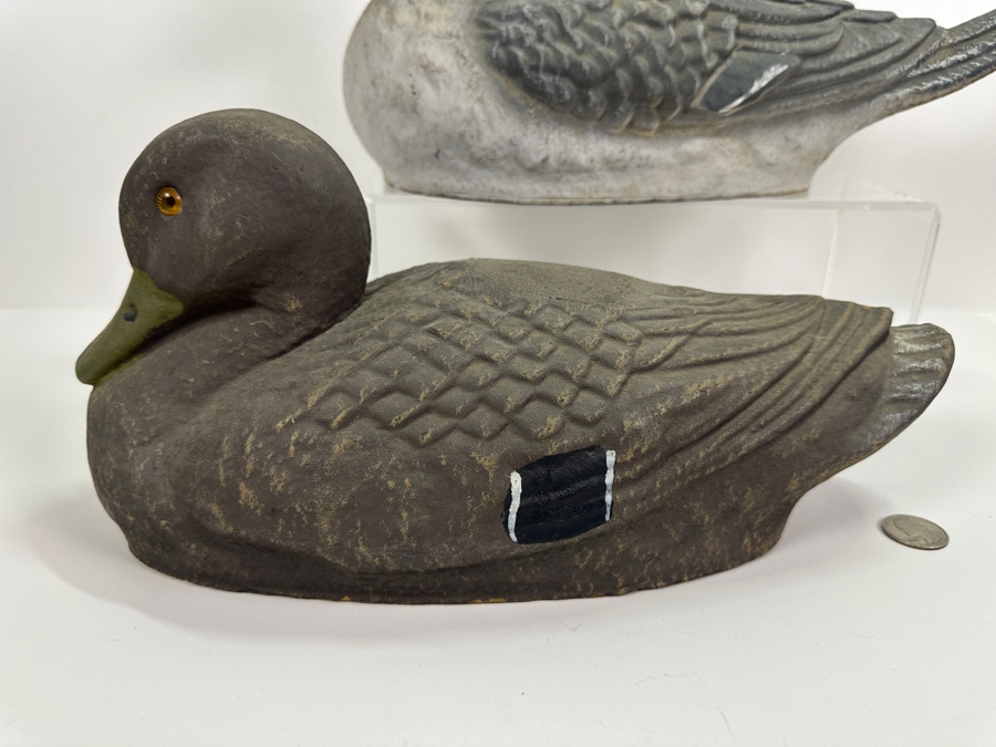 Vintage Life-Like JC Higgin SEARS Decoy (Top) And Brown Duck Decoy (Bottom) 16'W, 13'W [Photo 3]