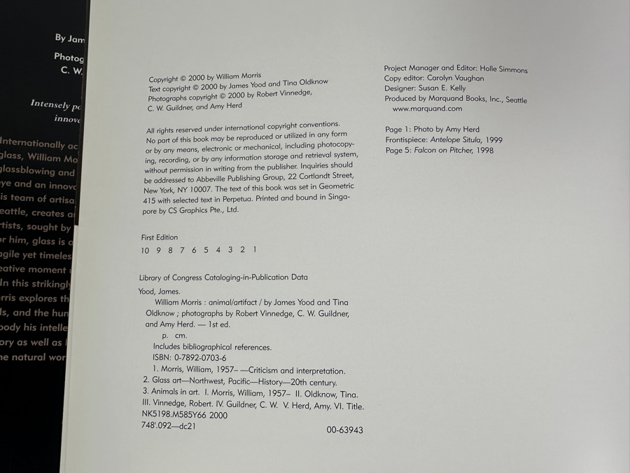 1st Edition Hardcover Book William Morris Animal Artifact by James Yood and Tina Oldknow [Photo 4]