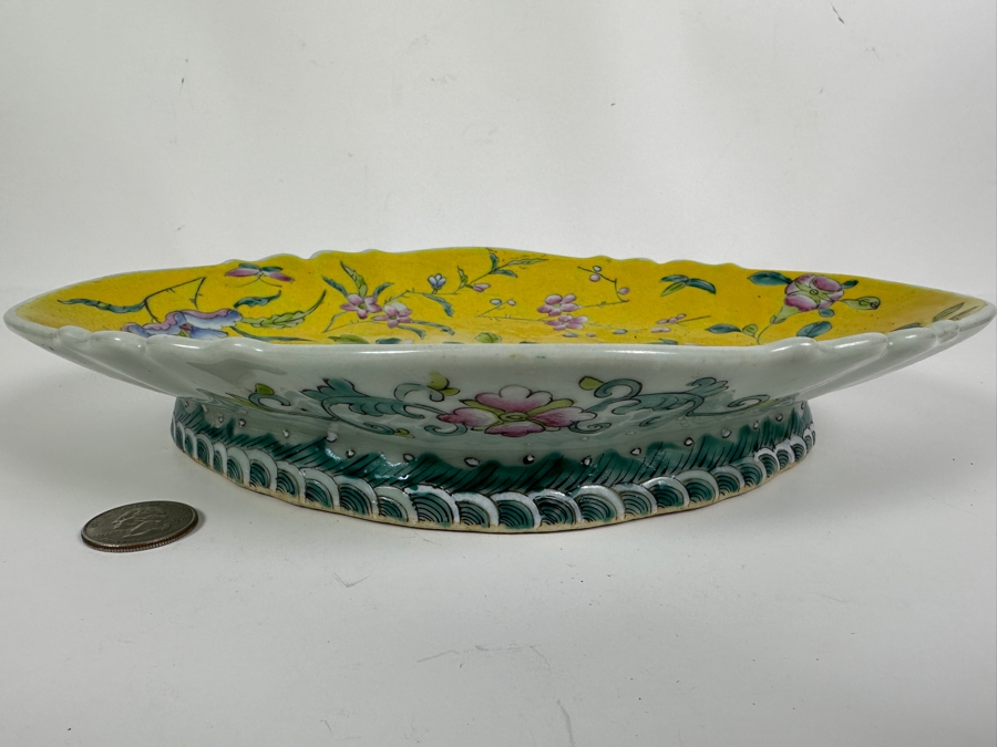 Chinese Porcelain Footed Dish 10.75W X 8D X 2H [Photo 3]