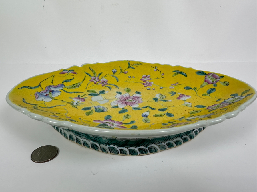 Chinese Porcelain Footed Dish 10.75W X 8D X 2H [Photo 5]