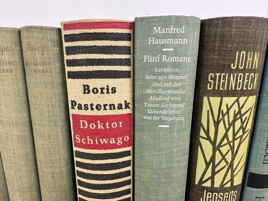 Collection Of German Hardcover Mid-Century Novel Books John Steinbeck, Ernest Hemingway, Shakespeare And More [Photo 5]