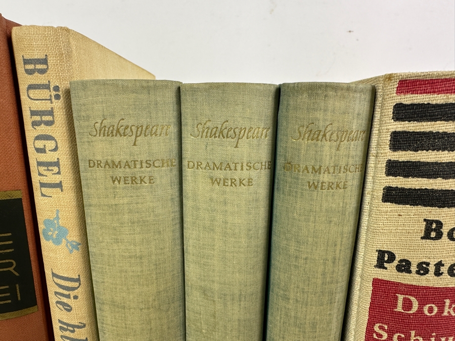 Collection Of German Hardcover Mid-Century Novel Books John Steinbeck, Ernest Hemingway, Shakespeare And More [Photo 4]