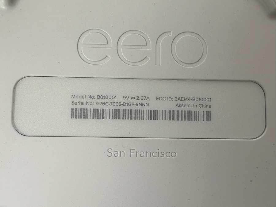 Eero Pro Model No. B010001 Wifi Router [Photo 2]