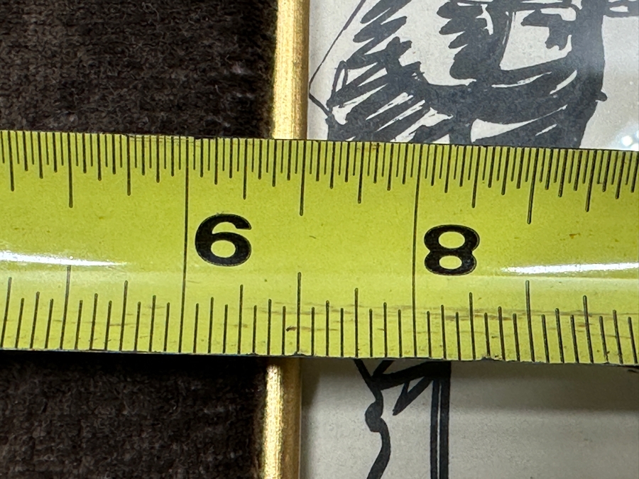 Antonio Beneduce Figurative Abstract Three Cowboys At A Bar Ink Drawing On Paper 8.5 X 6 Framed 16 X 13.5 [Photo 6]