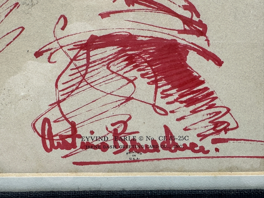 Antonio Beneduce Figurative Abstract Bullfighter Ink Drawing On Paper 4.5 X 6.5 Framed 11.5 X 14 [Photo 3]