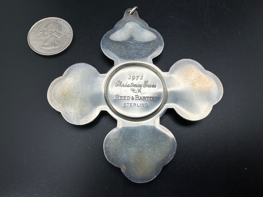 1971 Reed & Barton Sterling Silver Christmas Cross 18.2g [Photo 2]