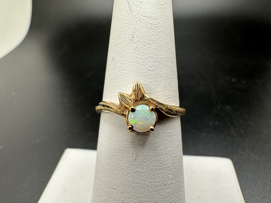 10K Gold Opal Ring Size 6.5 1.9g [Photo 2]