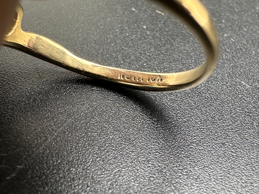 10K Gold Opal Ring Size 6.5 1.9g [Photo 8]