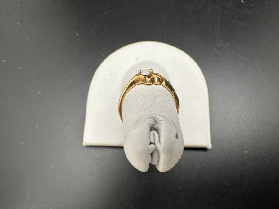 10K Gold Opal Ring Size 6.5 1.9g [Photo 5]