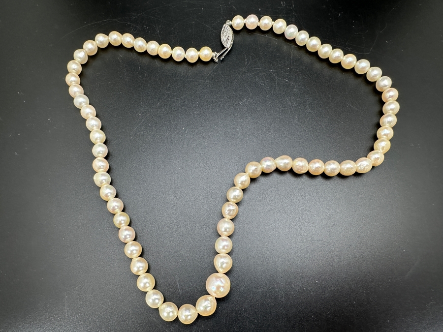 19' Pearl Necklace With 14K Gold Clasp [Photo 6]
