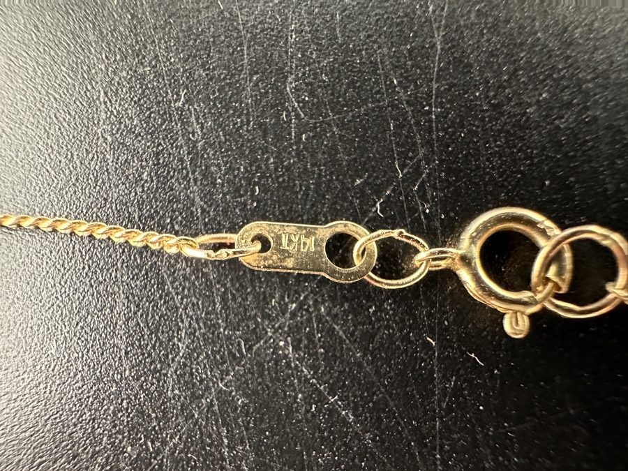 14K Gold 17' Chain Necklace With Pearls [Photo 3]