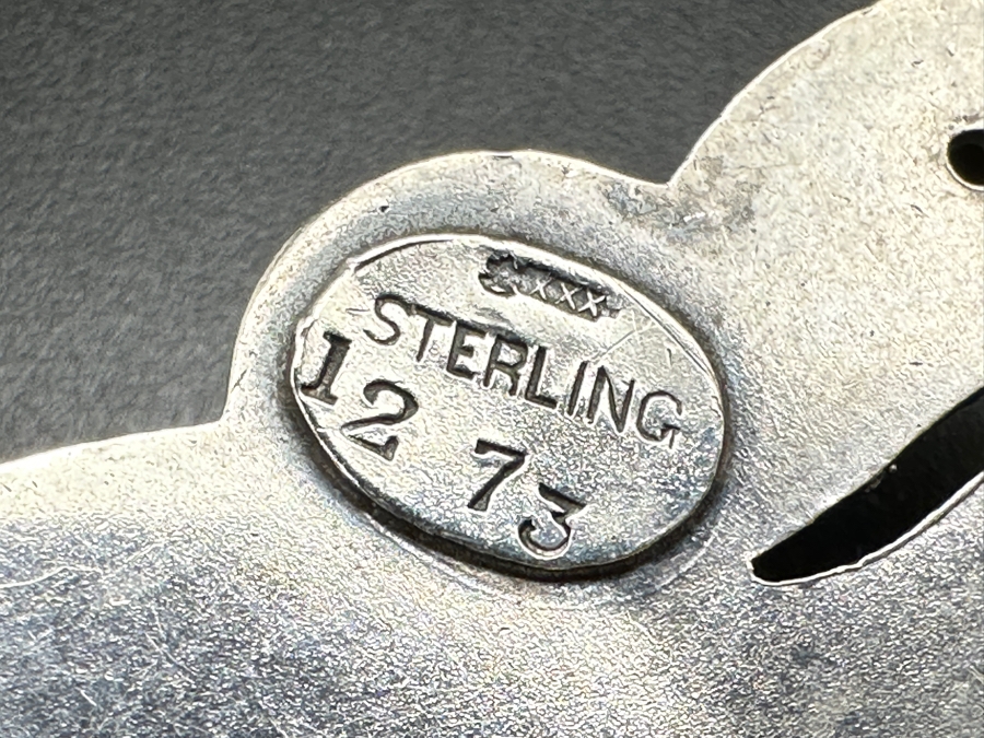 Antique Sterling Silver Art Noveua Brooch Lady Pin By William Kerr 1273 23g [Photo 5]