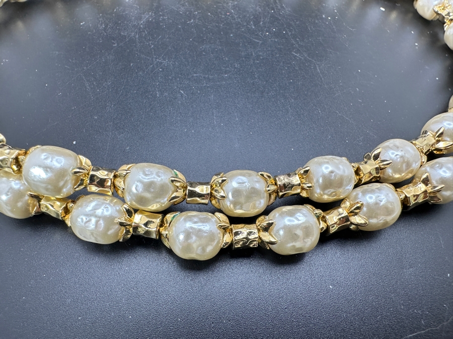 Pair Of St. John Faux Pearl Necklaces 19'L And 17'L [Photo 2]