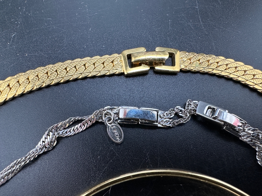 Collection Of Monet Costume Jewelry: Two Necklaces, Bangle Bracelt And Earrings [Photo 6]