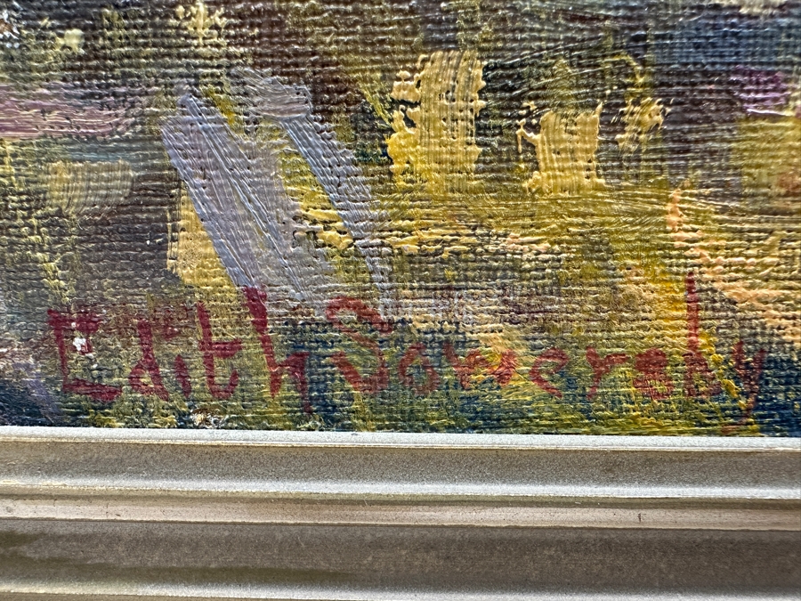 Edith Lavina Sowersby (1875-1959, American/Canadian) Stunning Original Plein Air Landscape Oil Painting On Board 24 X 20 Framed 29 X 25 [Photo 8]