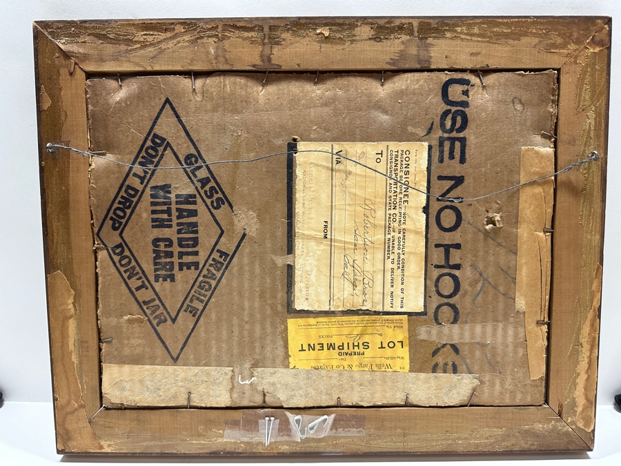 L. M. Cook Original Watercolor Painting On Paper Of A Harbor Scene 14.5 X 11 Framed 18.5 X 14.5 [Photo 8]