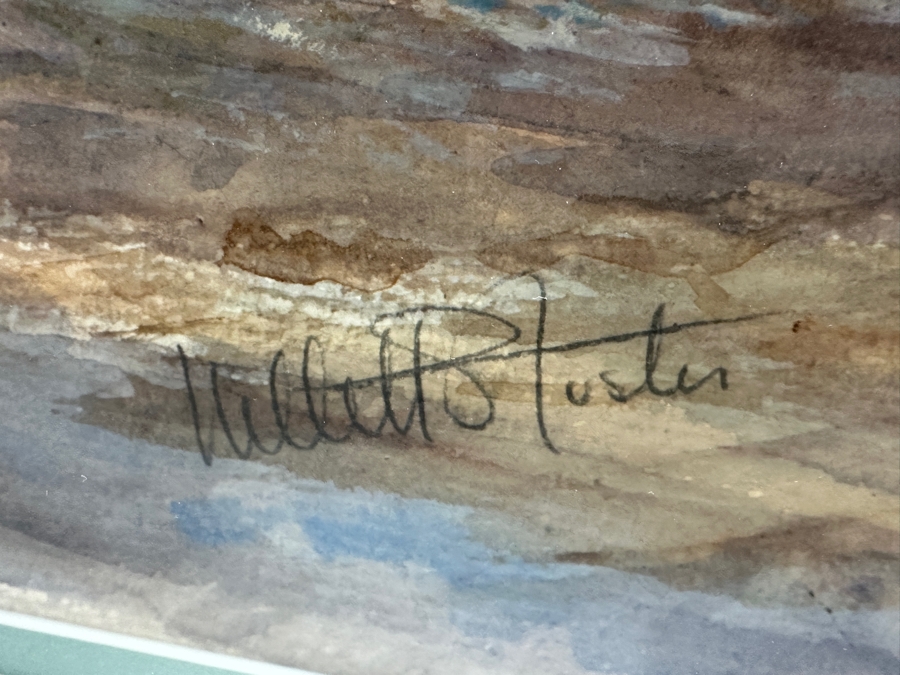 Willet Sudds Foster (1887-1937, American) Original Watercolor On Paper 21 X 15 Framed 29.5 X 23 [Photo 7]