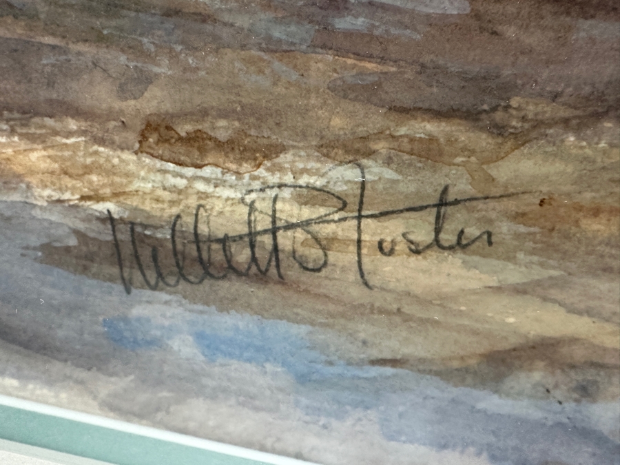 Willet Sudds Foster (1887-1937, American) Original Watercolor On Paper 21 X 15 Framed 29.5 X 23 [Photo 6]