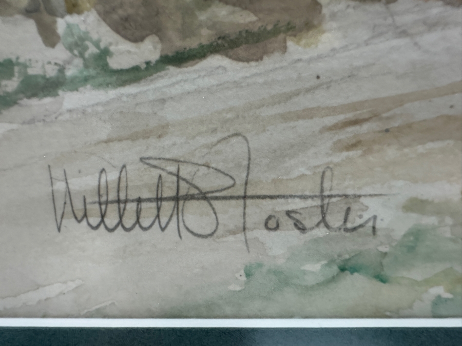 Willet Sudds Foster (1887-1937, American) Original Watercolor On Paper Of California Mission Basilica San Diego De Alcala 21 X 15 Framed 29.5 X 23 [Photo 8]