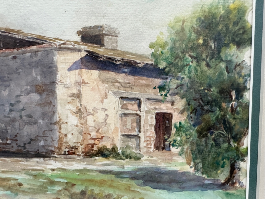 Willet Sudds Foster (1887-1937, American) Original Watercolor On Paper Of California Mission Basilica San Diego De Alcala 21 X 15 Framed 29.5 X 23 [Photo 5]