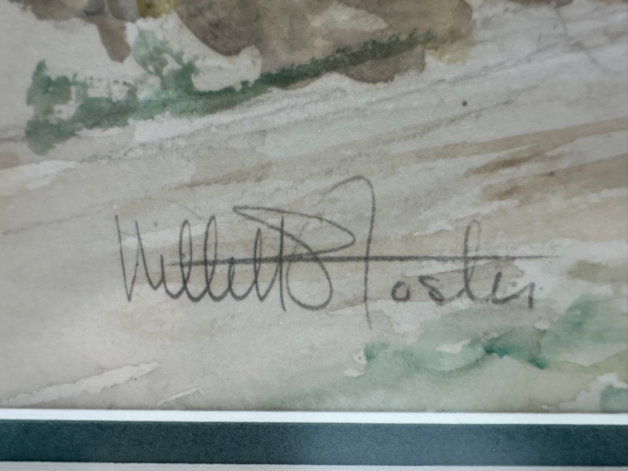 Willet Sudds Foster (1887-1937, American) Original Watercolor On Paper Of California Mission Basilica San Diego De Alcala 21 X 15 Framed 29.5 X 23 [Photo 7]