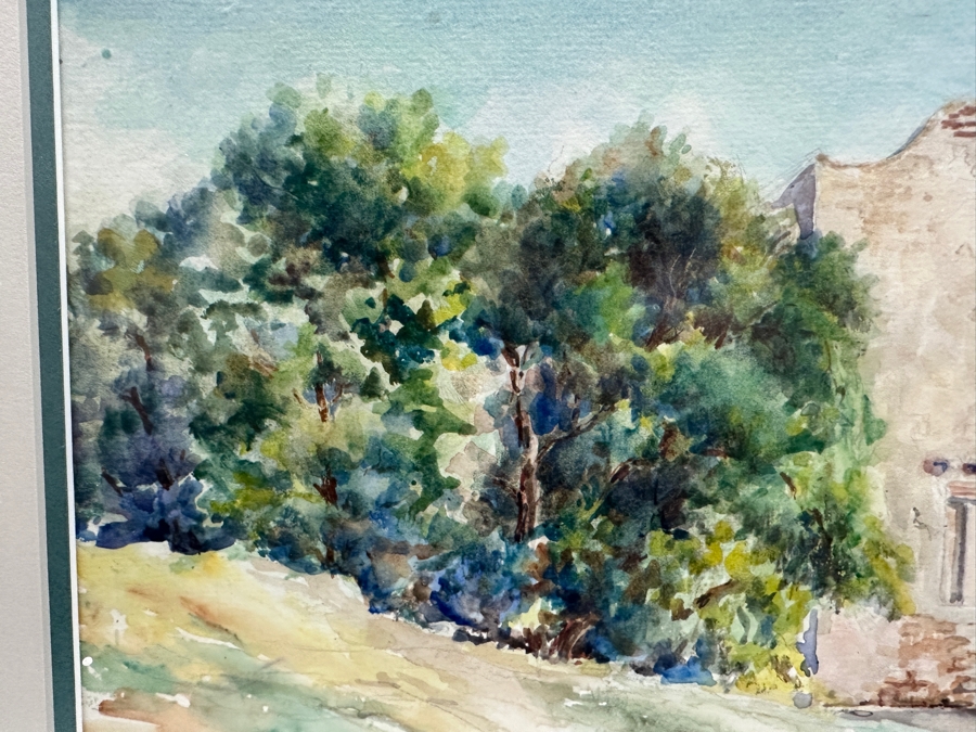 Willet Sudds Foster (1887-1937, American) Original Watercolor On Paper Of California Mission Basilica San Diego De Alcala 21 X 15 Framed 29.5 X 23 [Photo 6]