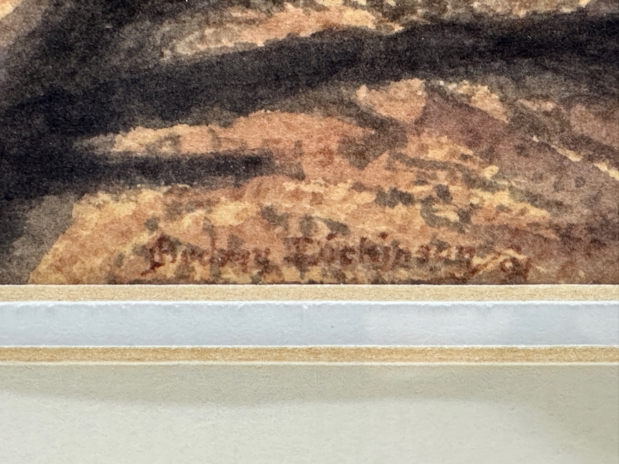 Audrey Dickinson Original Watercolor Painting On Paper Titled 'Walpi Pueblo Ruins' Dated 1/1/1991 20 X 16 Framed [Photo 5]